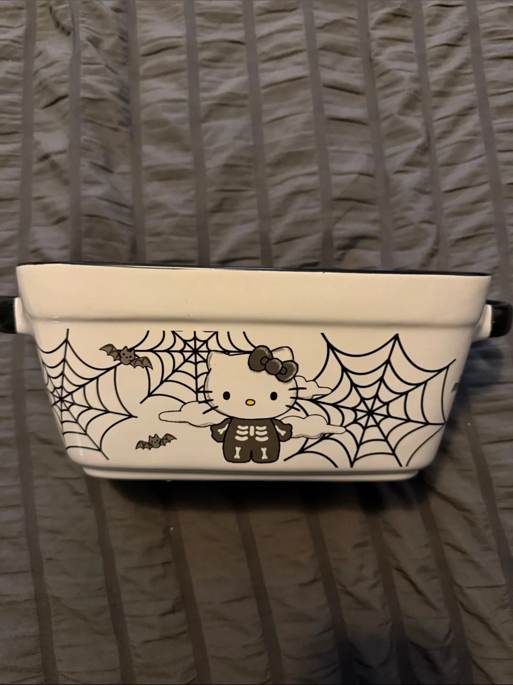 Hello Kitty White and Black Halloween Ceramic Baking Dish